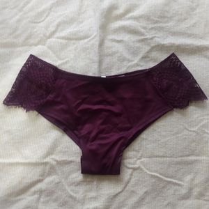 Burgundy Silk VS Pink Underwear